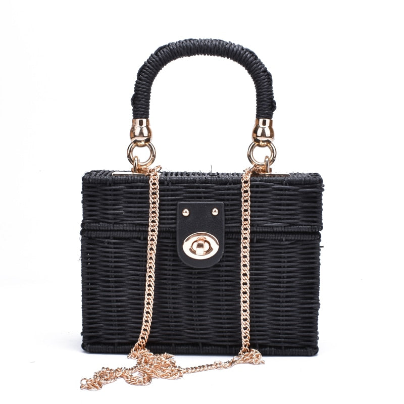 Petunia Rattan Box Bags - 3 Colors