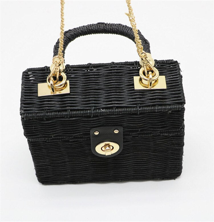 Petunia Rattan Box Bags - 3 Colors