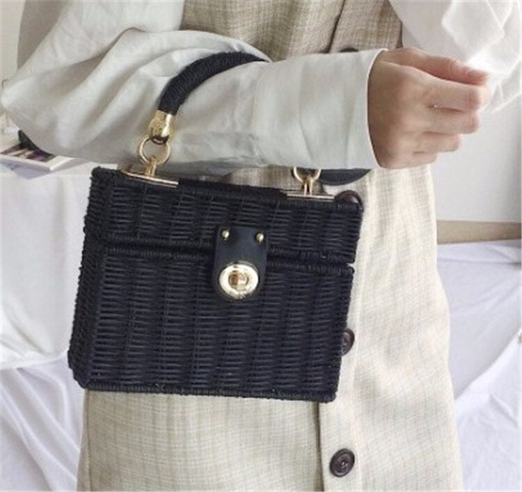 Petunia Rattan Box Bags - 3 Colors