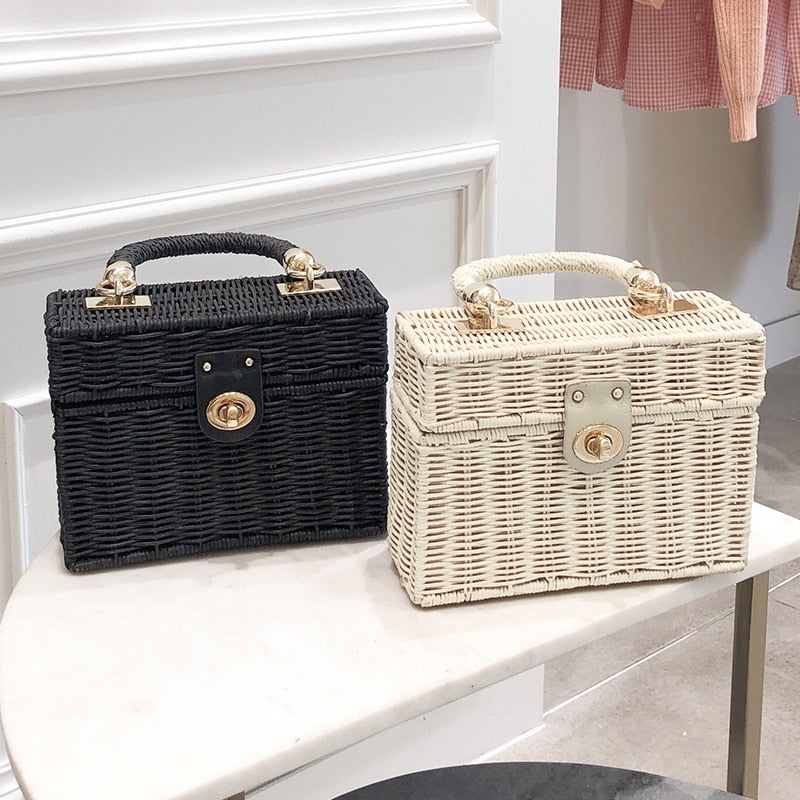 Petunia Rattan Box Bags - 3 Colors