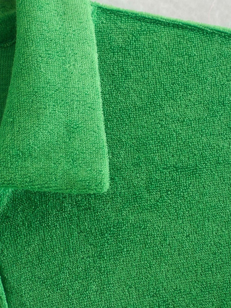 Pilla French Terry Polo T-Shirt Dress