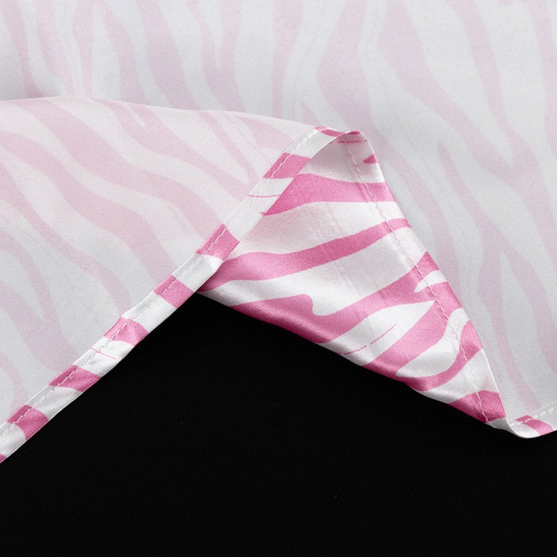 Pink Zebra Midi Mermaid Satin Skirts