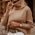 Turtleneck Long Sleeve Knitted Sweater