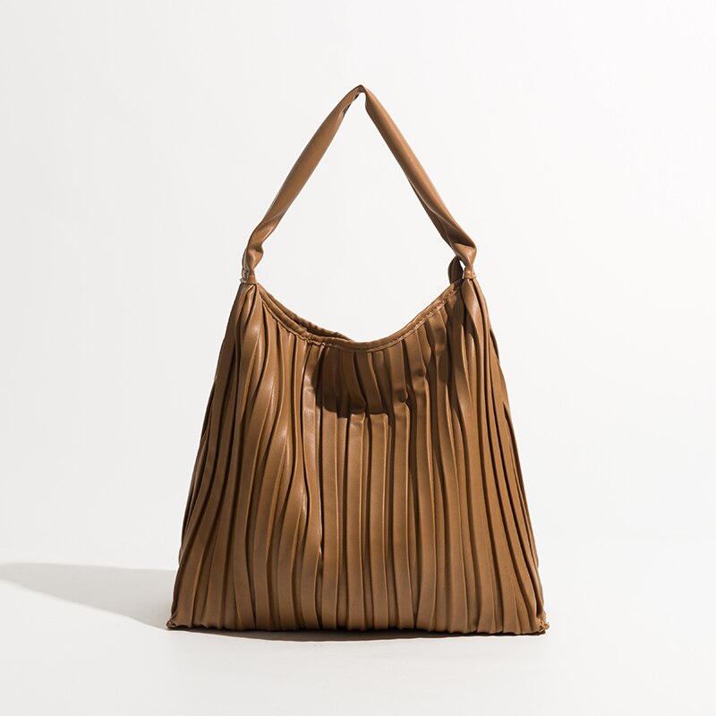 Portia Pleated Faux Leather Hobo Bags - 5 Colors