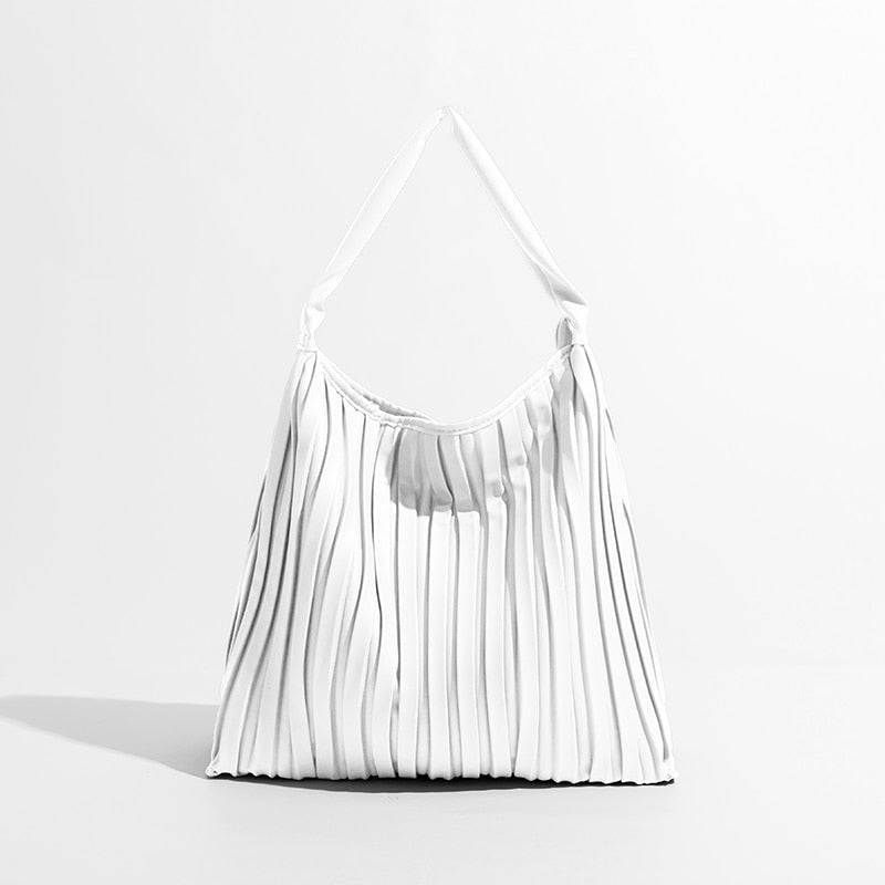 Portia Pleated Faux Leather Hobo Bags - 5 Colors