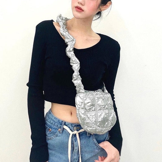 Prisca Metallic Ruched Fanny Bags - 4 Colors