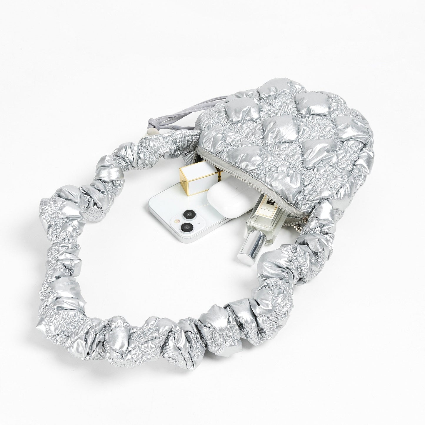 Prisca Metallic Ruched Fanny Bags - 4 Colors