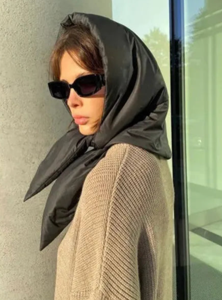 Puffer Hoodie Headscarf