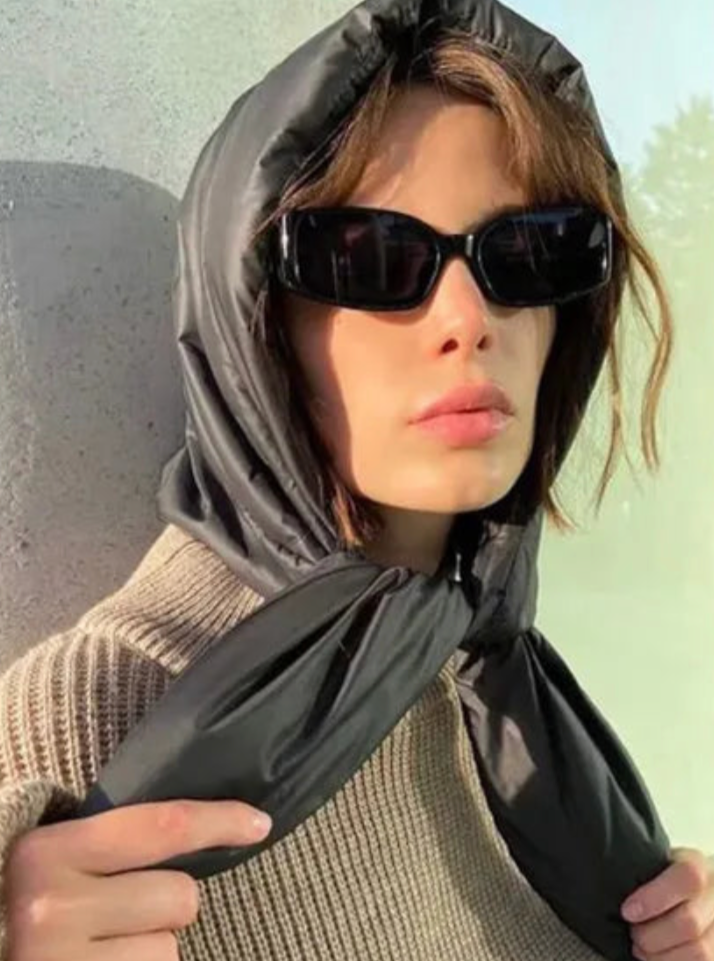 Puffer Hoodie Headscarf
