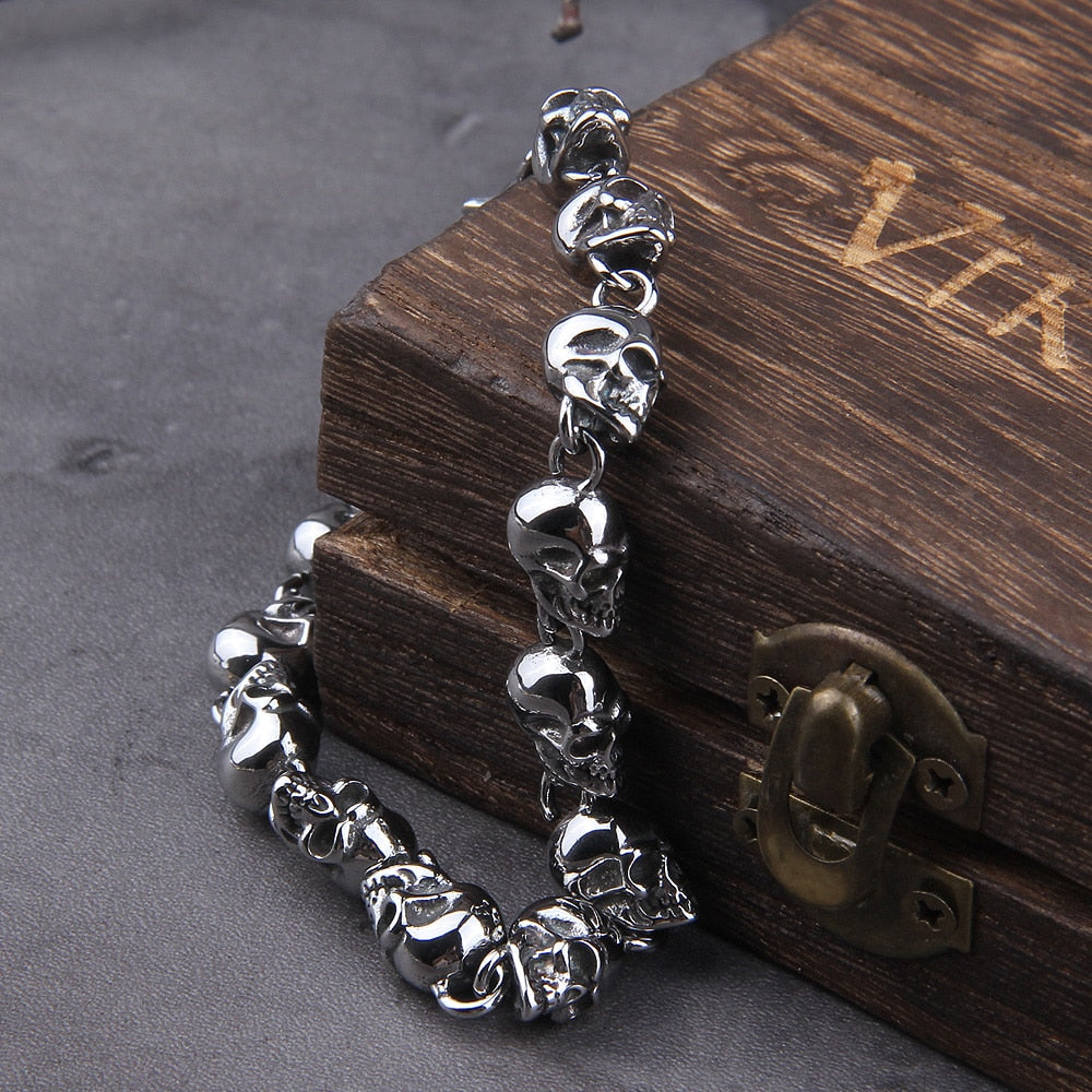 Punk Skull Chain Bracelet