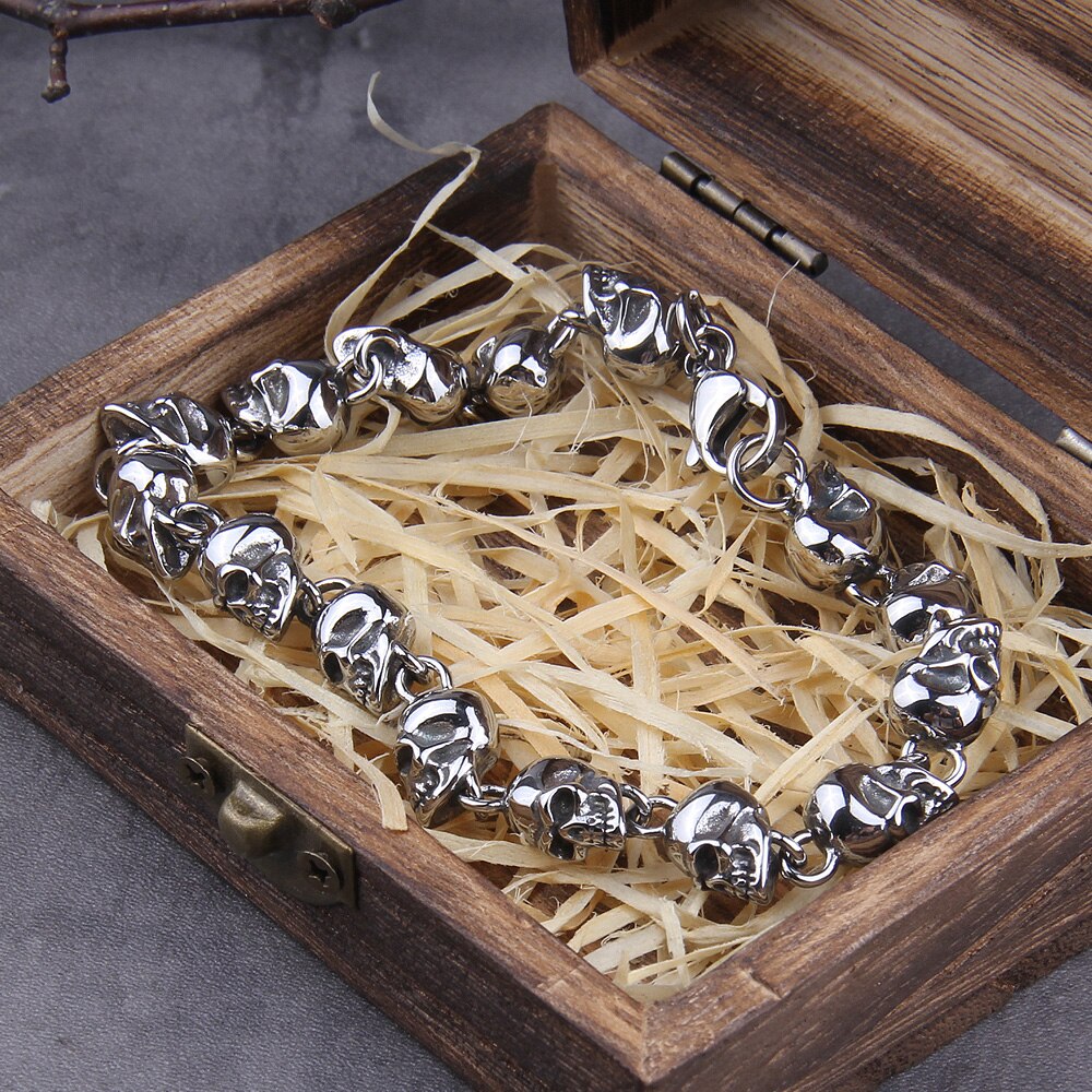 Punk Skull Chain Bracelet