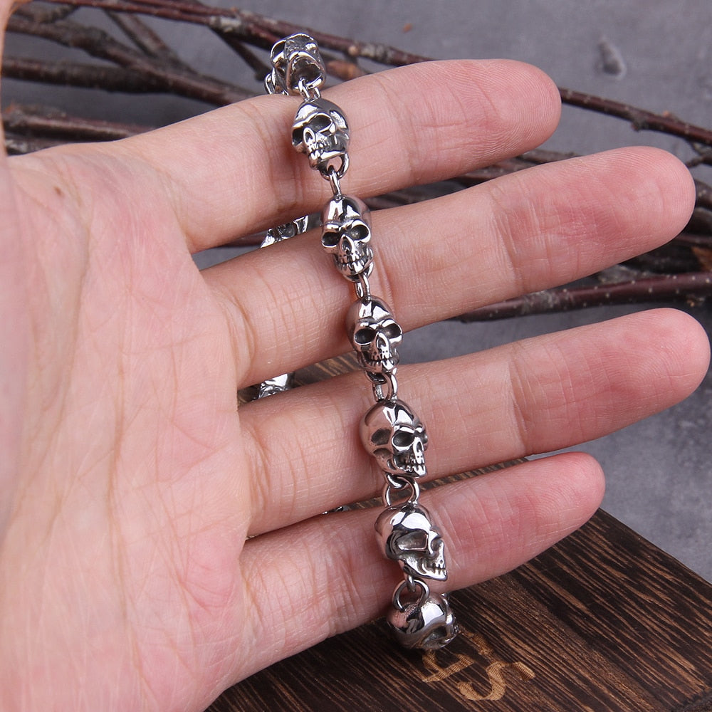 Punk Skull Chain Bracelet