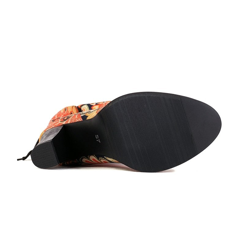 Rael Printed Tie and Slouchy Over the Knee Boots - 3 Styles