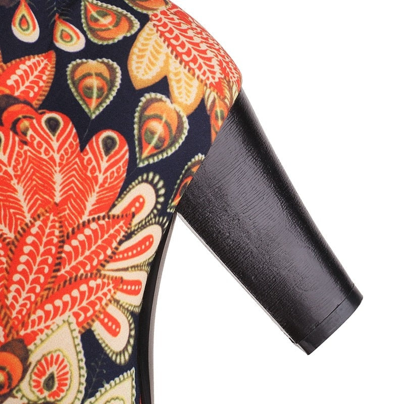 Rael Printed Tie and Slouchy Over the Knee Boots - 3 Styles