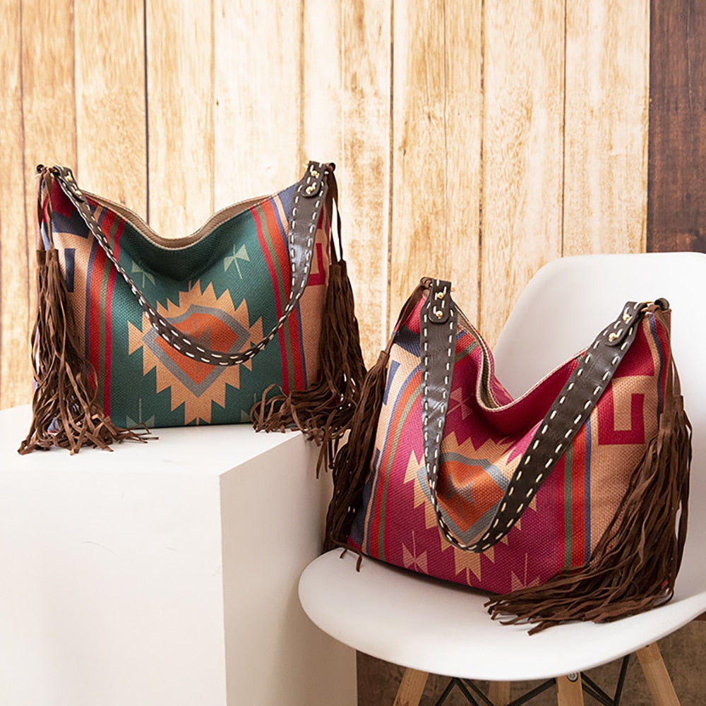 Raelynn Tribal Prints Western Shoulder Bags - 16 Colors