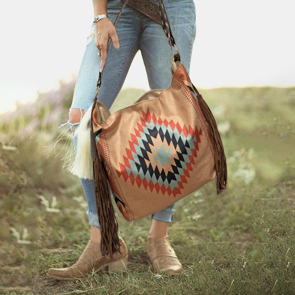 Raelynn Tribal Prints Western Shoulder Bags - 16 Colors