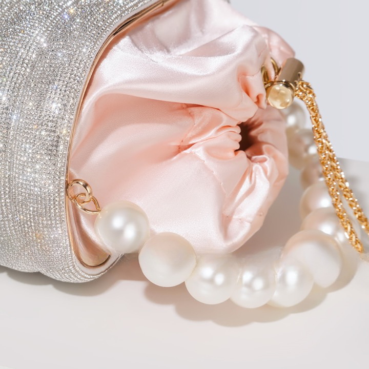 Raen Crystal & Pearl Handle Evening Clutch Bag - 6 Colors