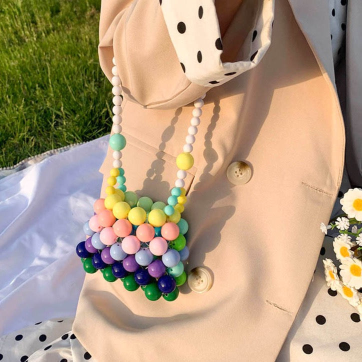 Rainbow Bubble Beads Mini Bags - 3 Colors