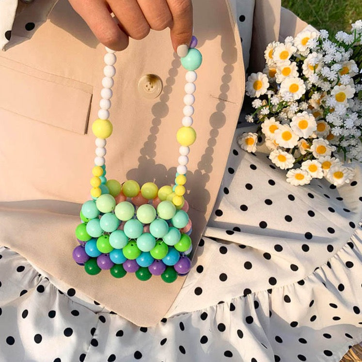 Rainbow Bubble Beads Mini Bags - 3 Colors