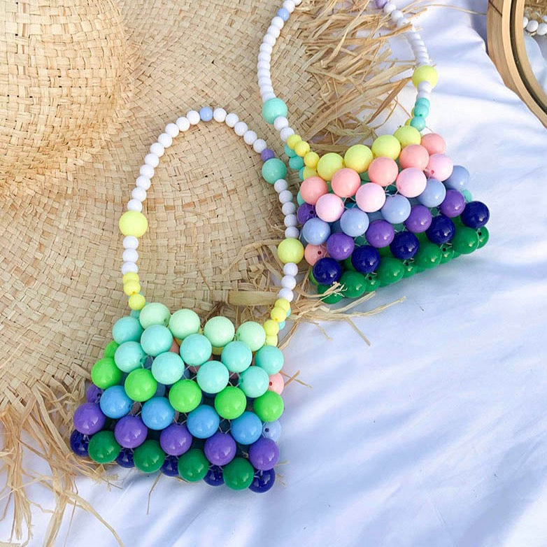 Rainbow Bubble Beads Mini Bags - 3 Colors