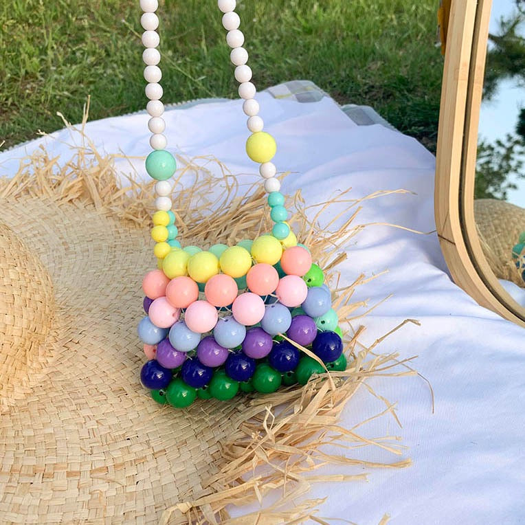 Rainbow Bubble Beads Mini Bags - 3 Colors