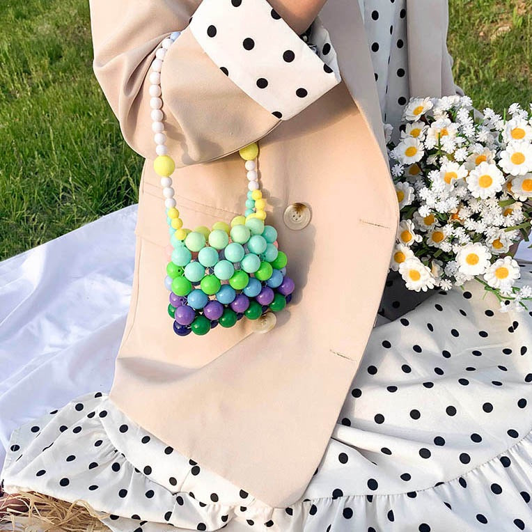 Rainbow Bubble Beads Mini Bags - 3 Colors