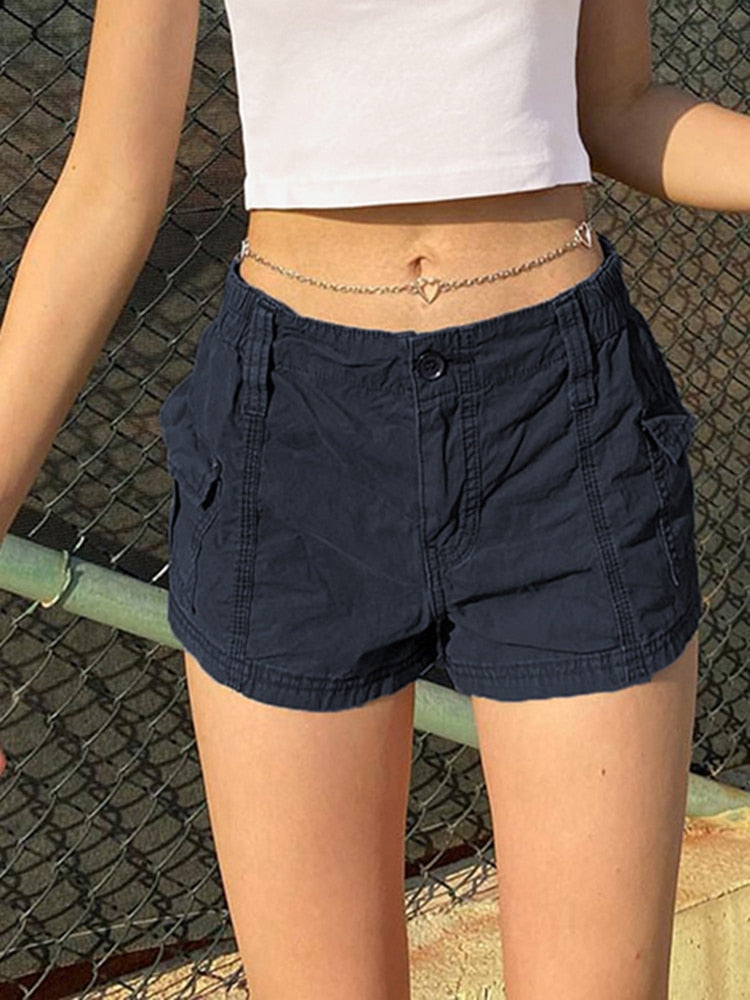 Low Waisted Shorts Harajuku Retro Basic Casual Sporty Bottom Biker