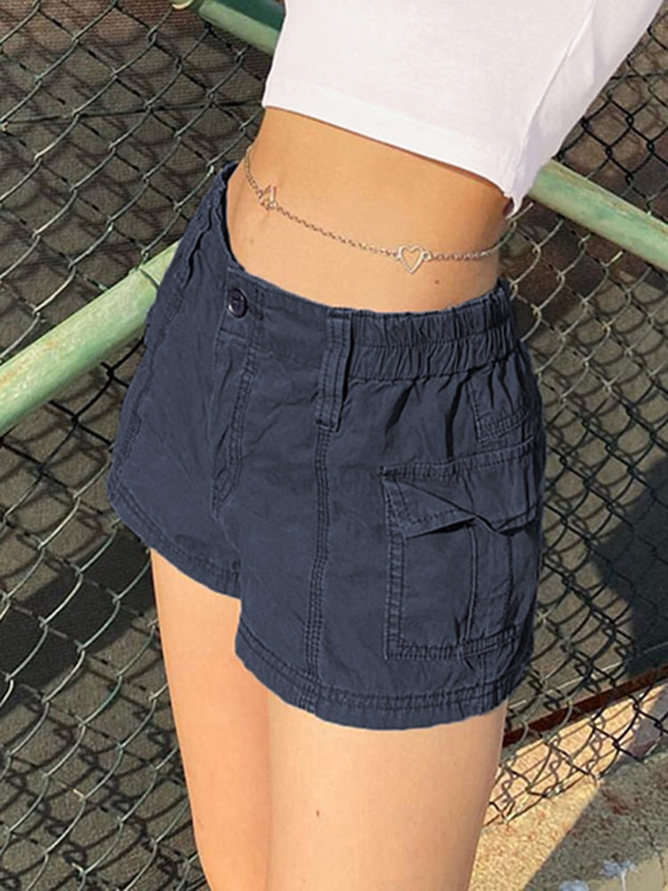 Low Waisted Shorts Harajuku Retro Basic Casual Sporty Bottom Biker