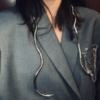 Rayna Serpentine Metal Necklace and Bracelet - 3 Colors