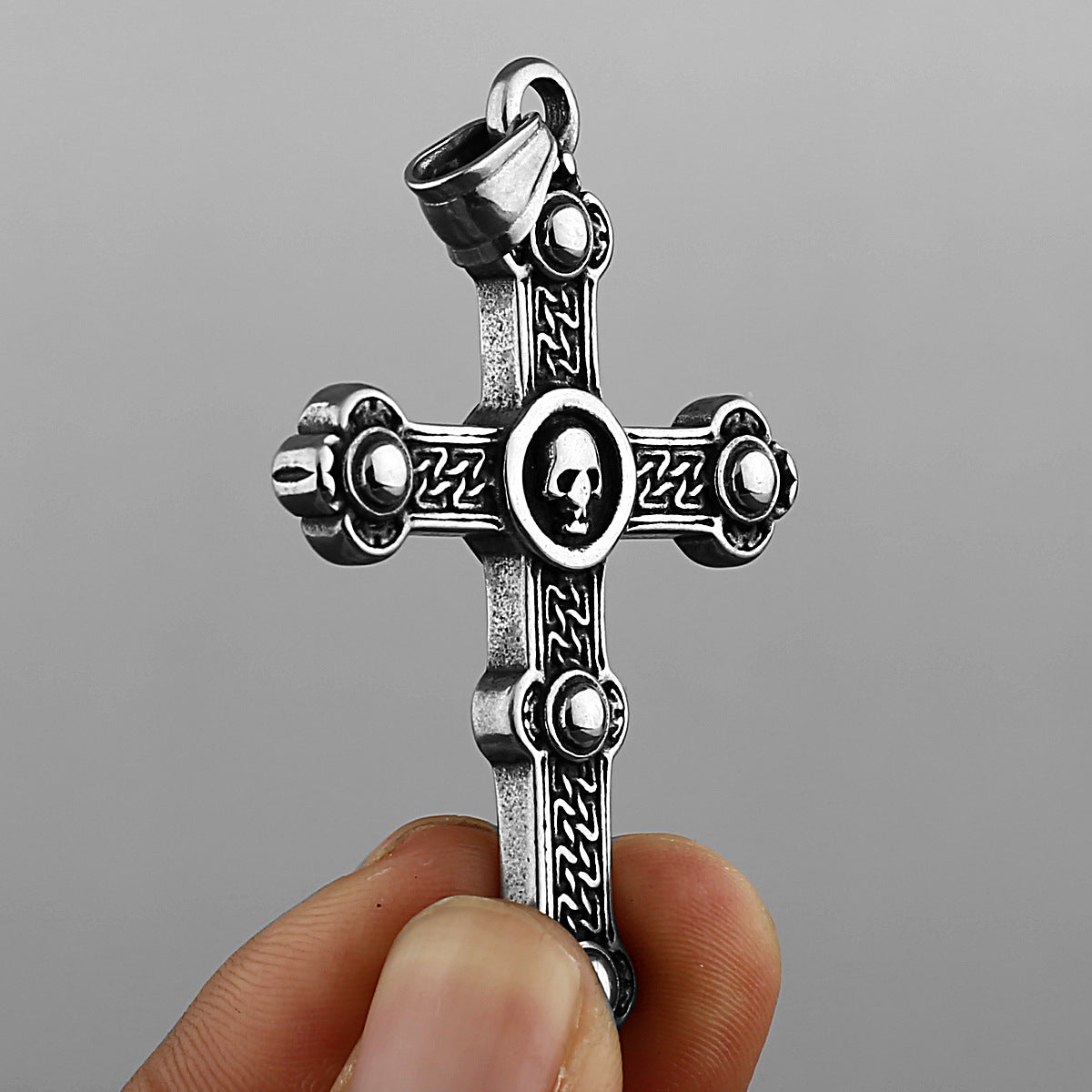 Retro Skull Cross Necklace