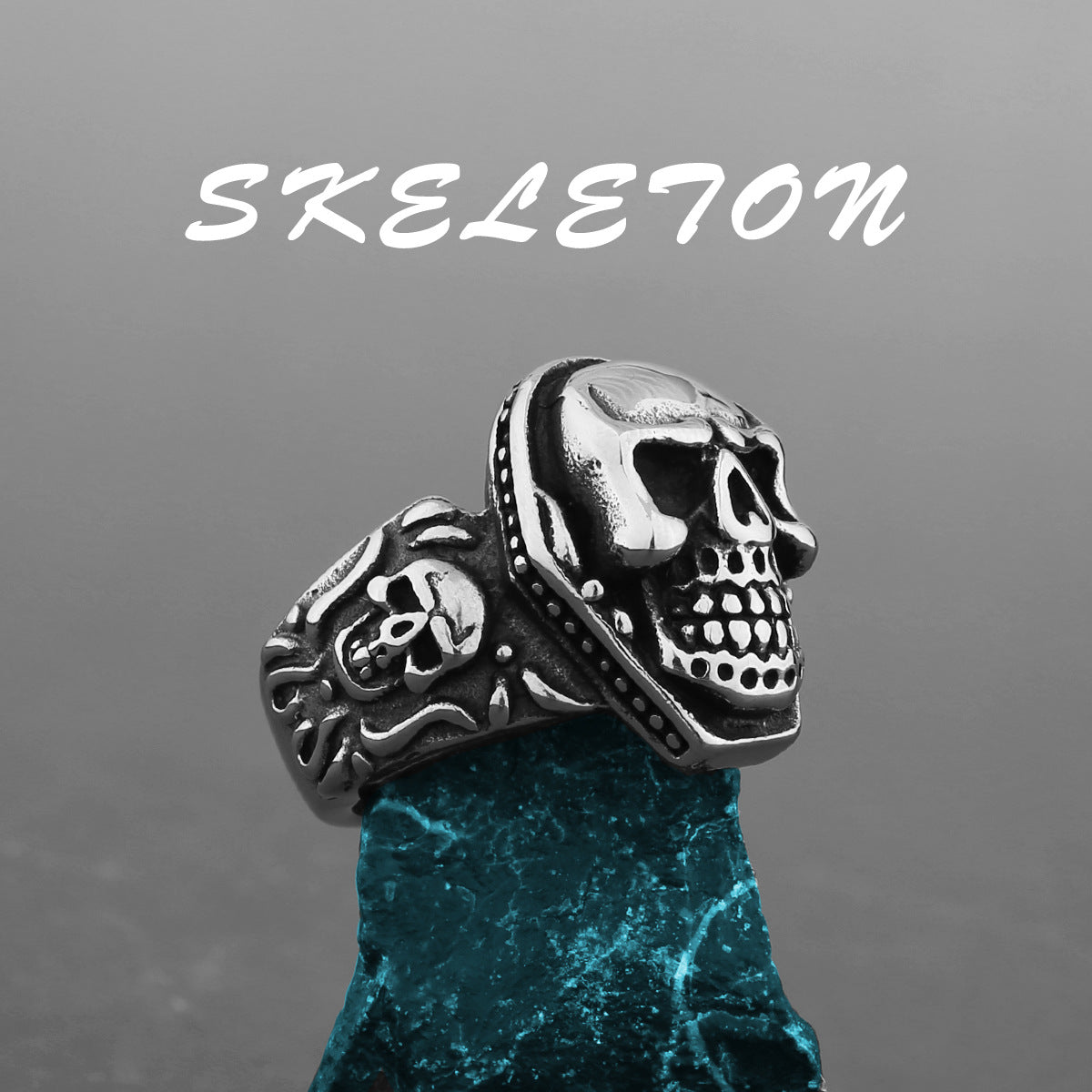 Rock Skull Ring