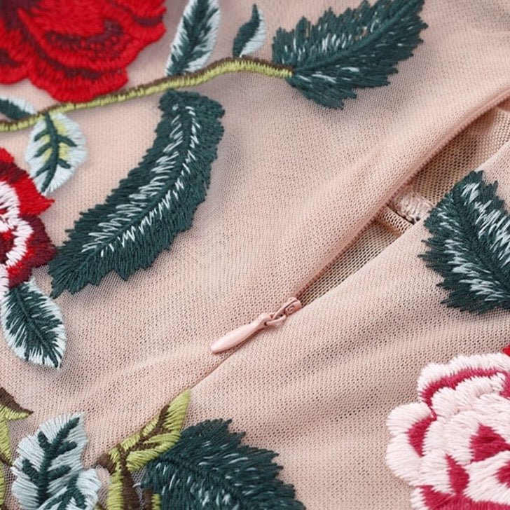 Rosalie Embroidery Mini Dress