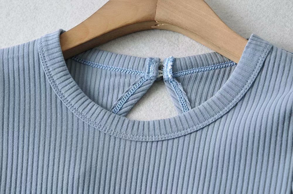 Rubie Open Back Puff Shoulder Tops - 2 Colors