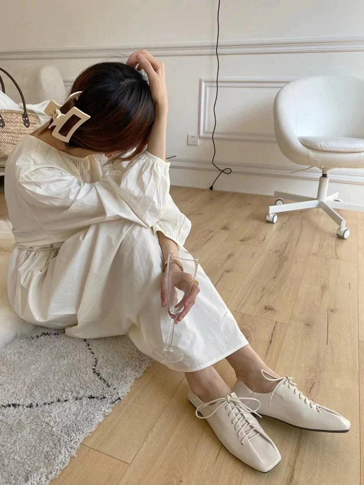 Ruhi Lace-Up Mocassin Loafers - 3 Colors