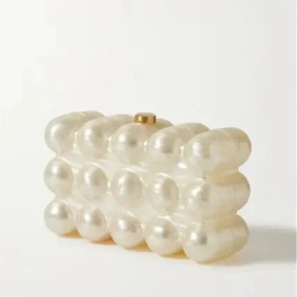 Seona Acrylic Pearly Bubble Evening Clutch Bag
