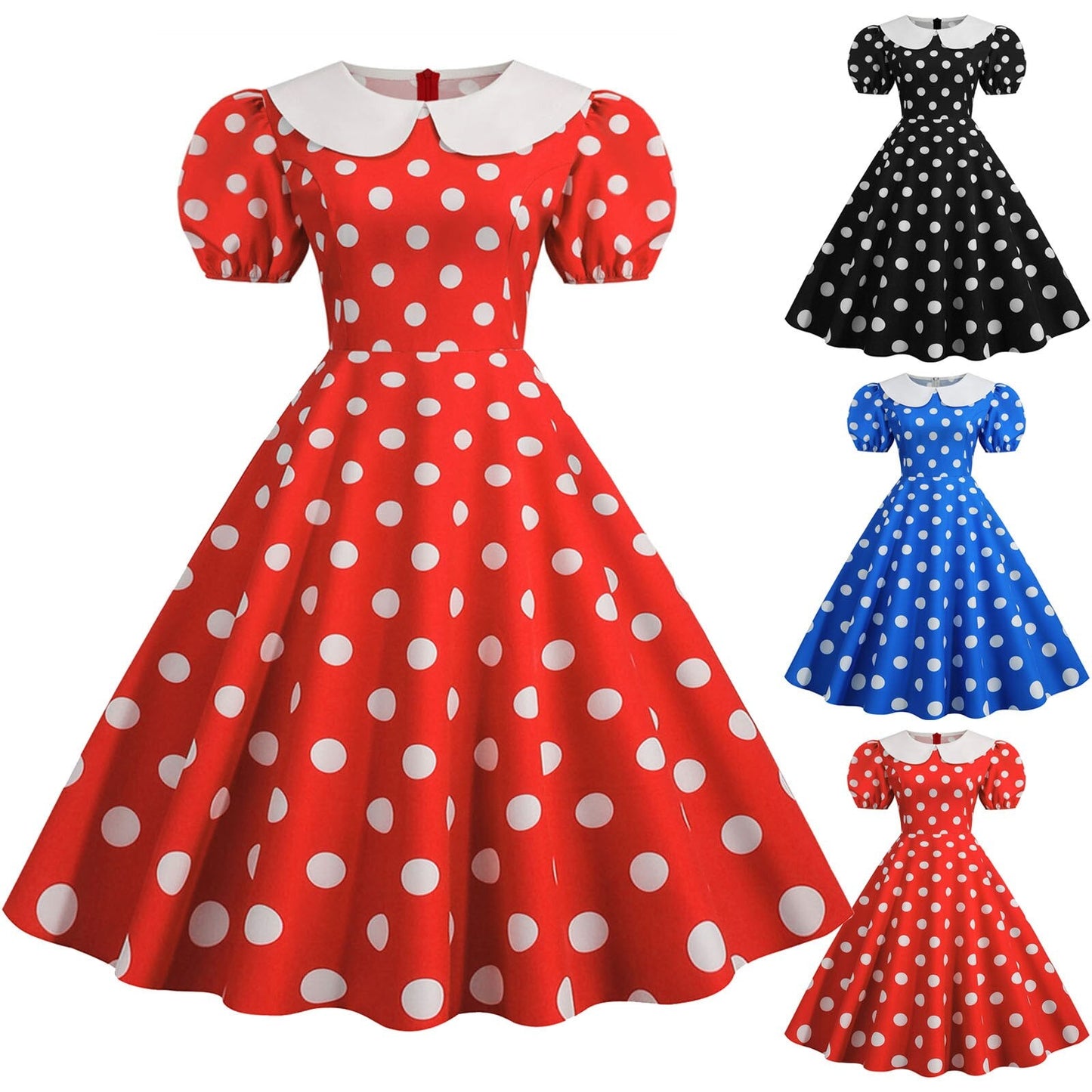 Elegant Vintage Retro Style 60s Floral Gown Rockabilly Prom Party Dress