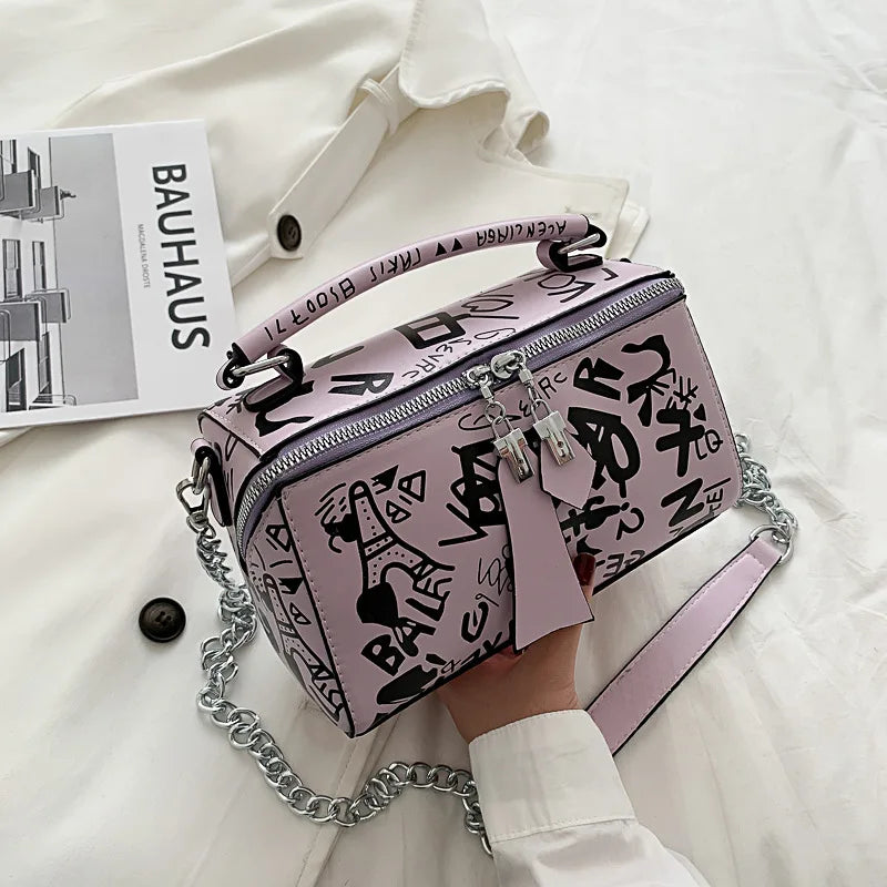 Graffiti Prints Box Bags