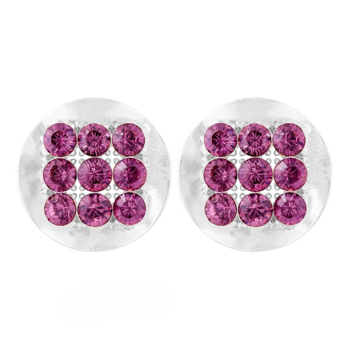 Njeri Rhinestone Disk Stud Earrings