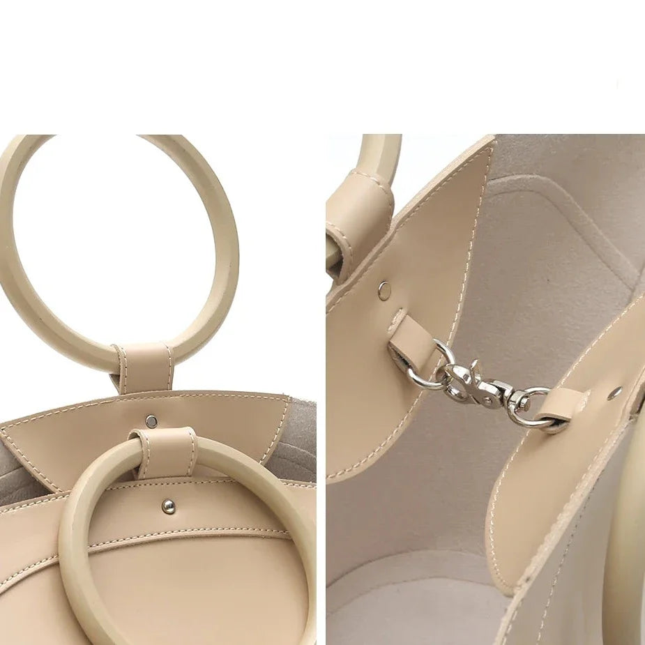 Maritta Ring Handle Half Moon Totes