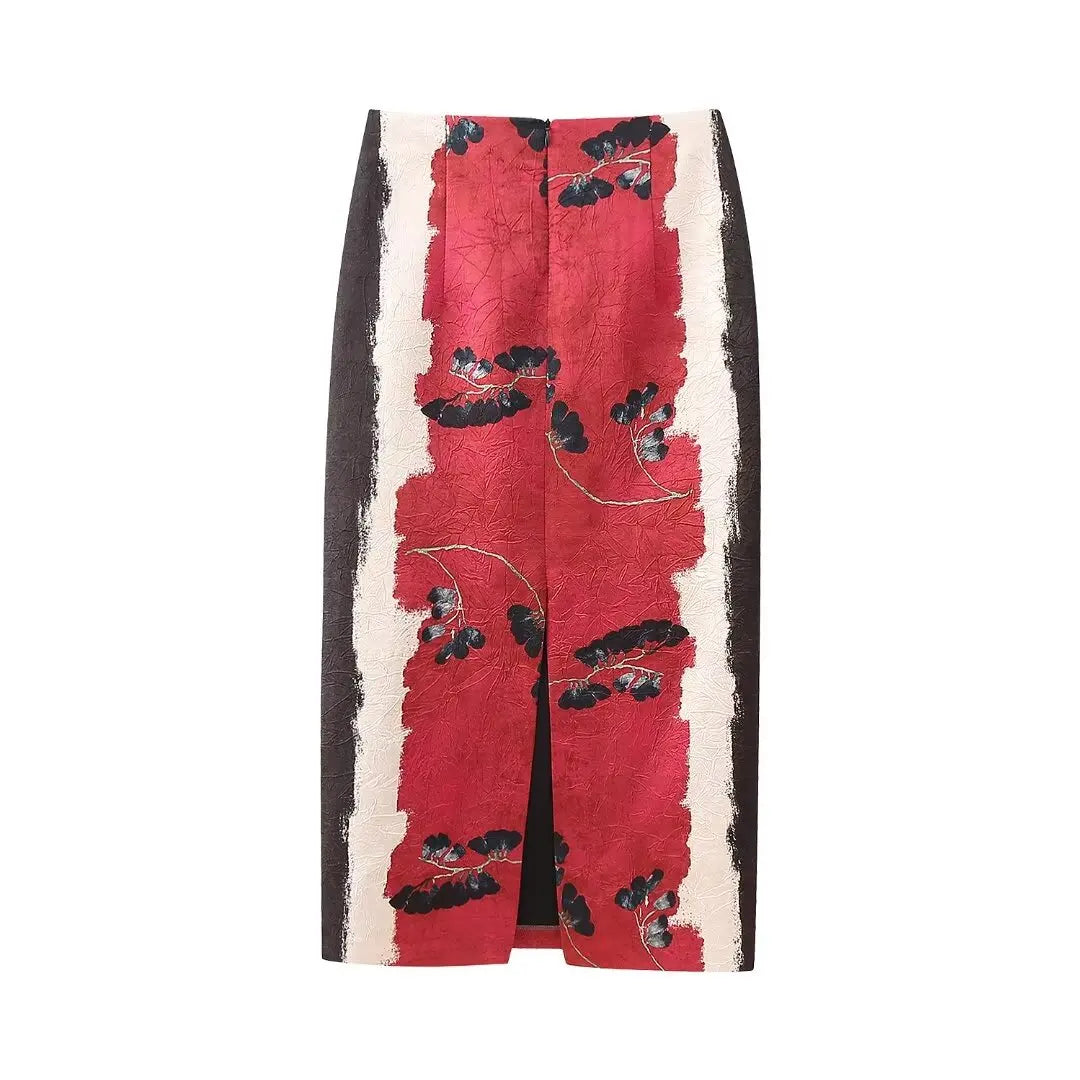 Valeria Printed Maxi Pencil Skirts