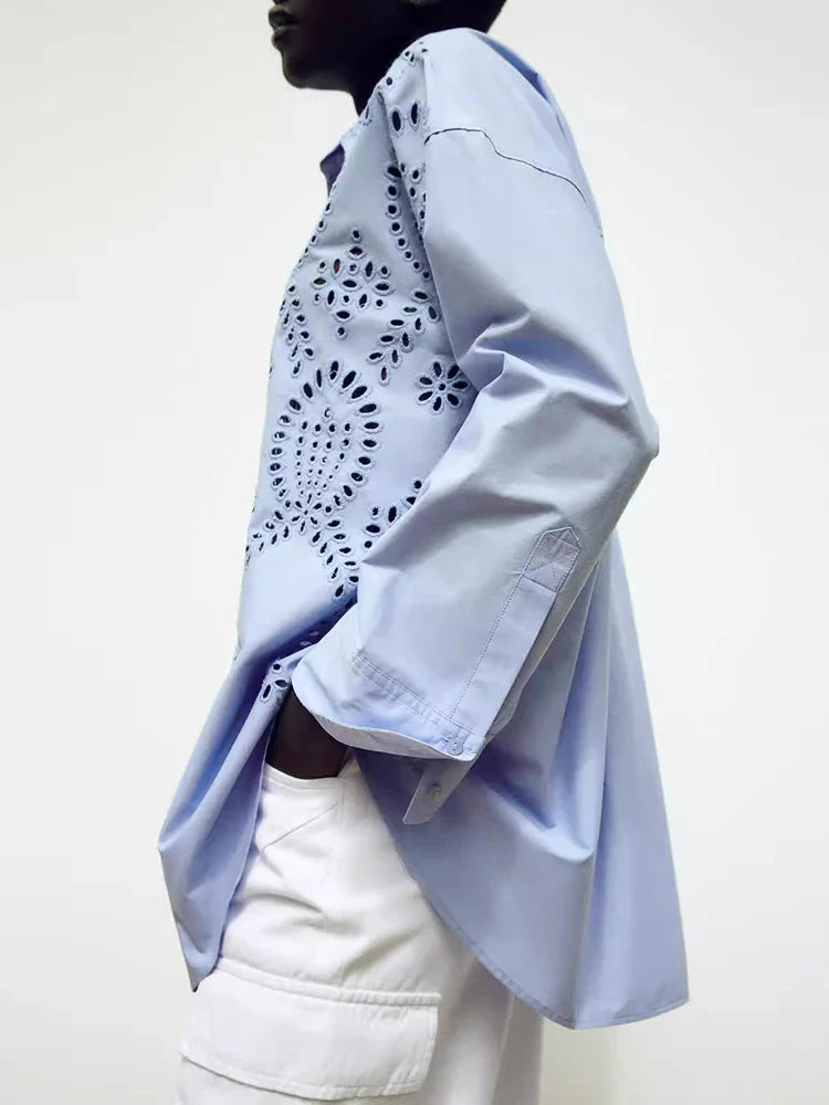 Tulsa Motif Embroidery Casual Shirts