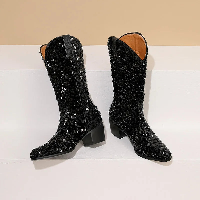 Kenna Sequin Cowboy Boots