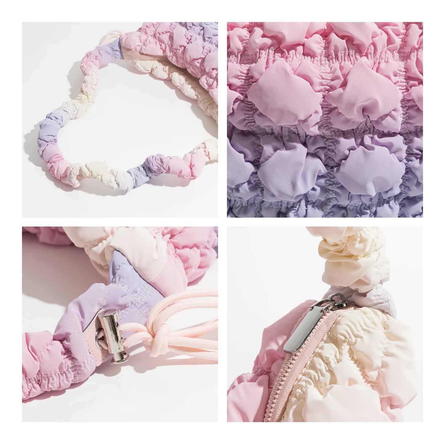 Sambria Pastel Ombre Quilted Waffle Bags