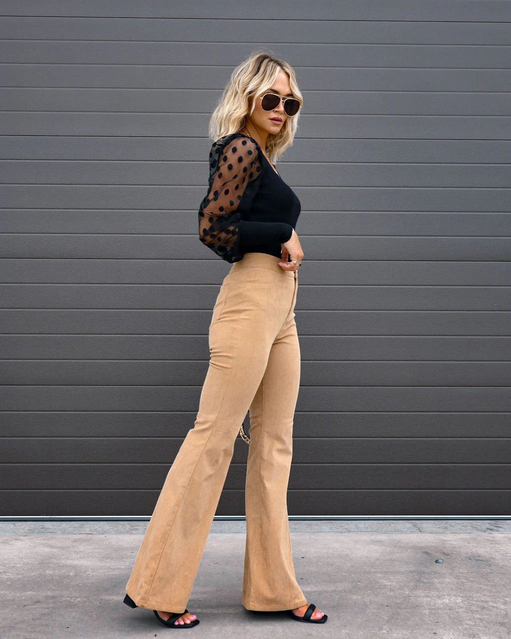 Corduroy Stretchy Straight Pants
