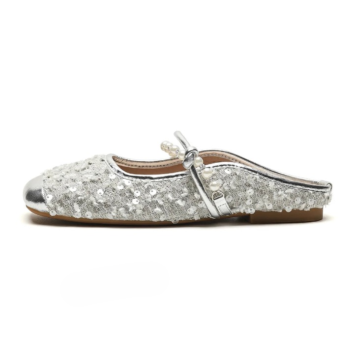Chantelle Sequin Tweed Mules
