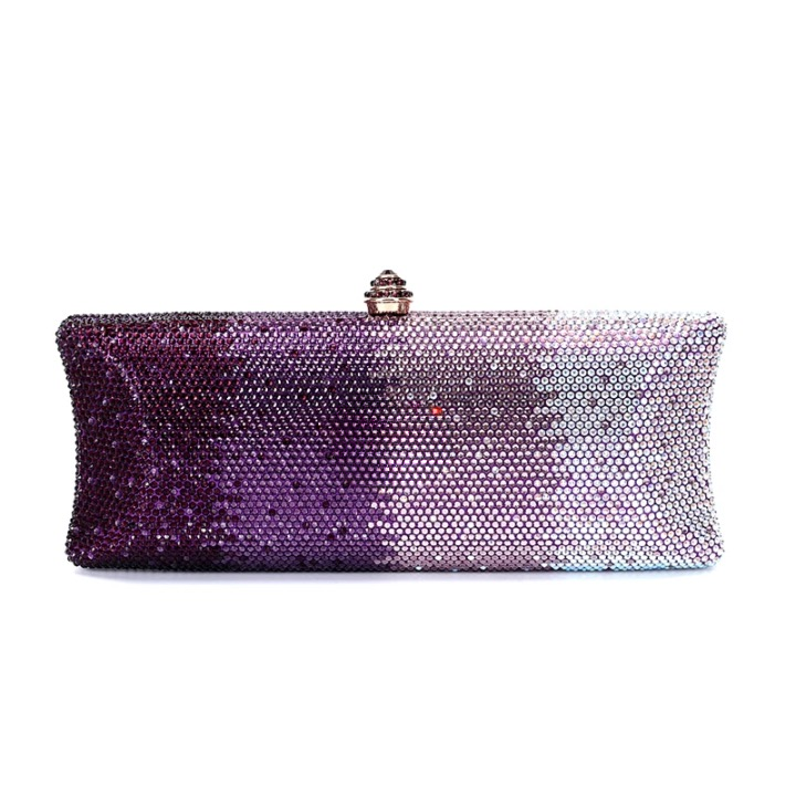 Wella Ombre Stripe Sequin Long Evening Clutch