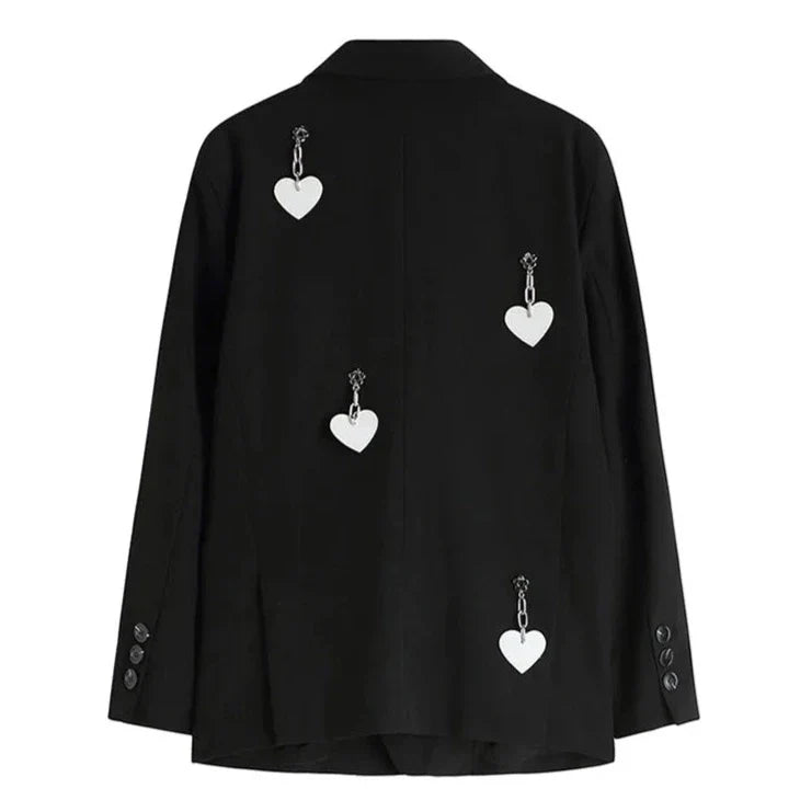 McKay Heart Charm Embellished Blazer