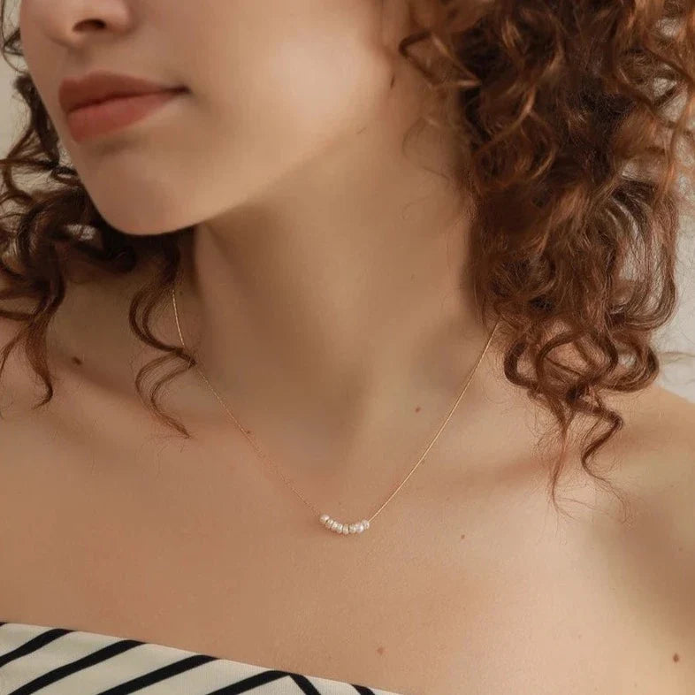 Natural Pearl String Beads Necklace