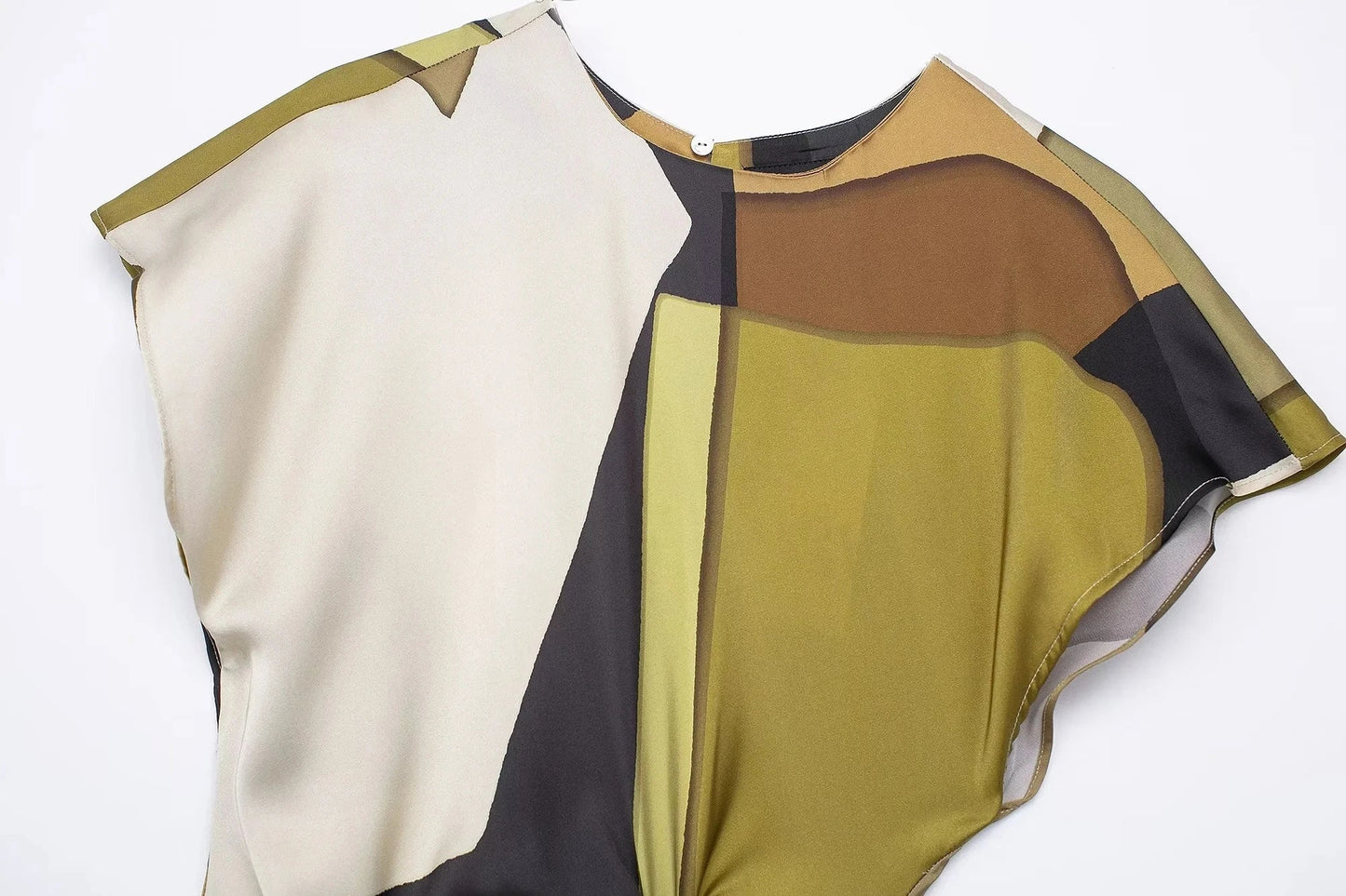 Monica Color Block Art Print Dress