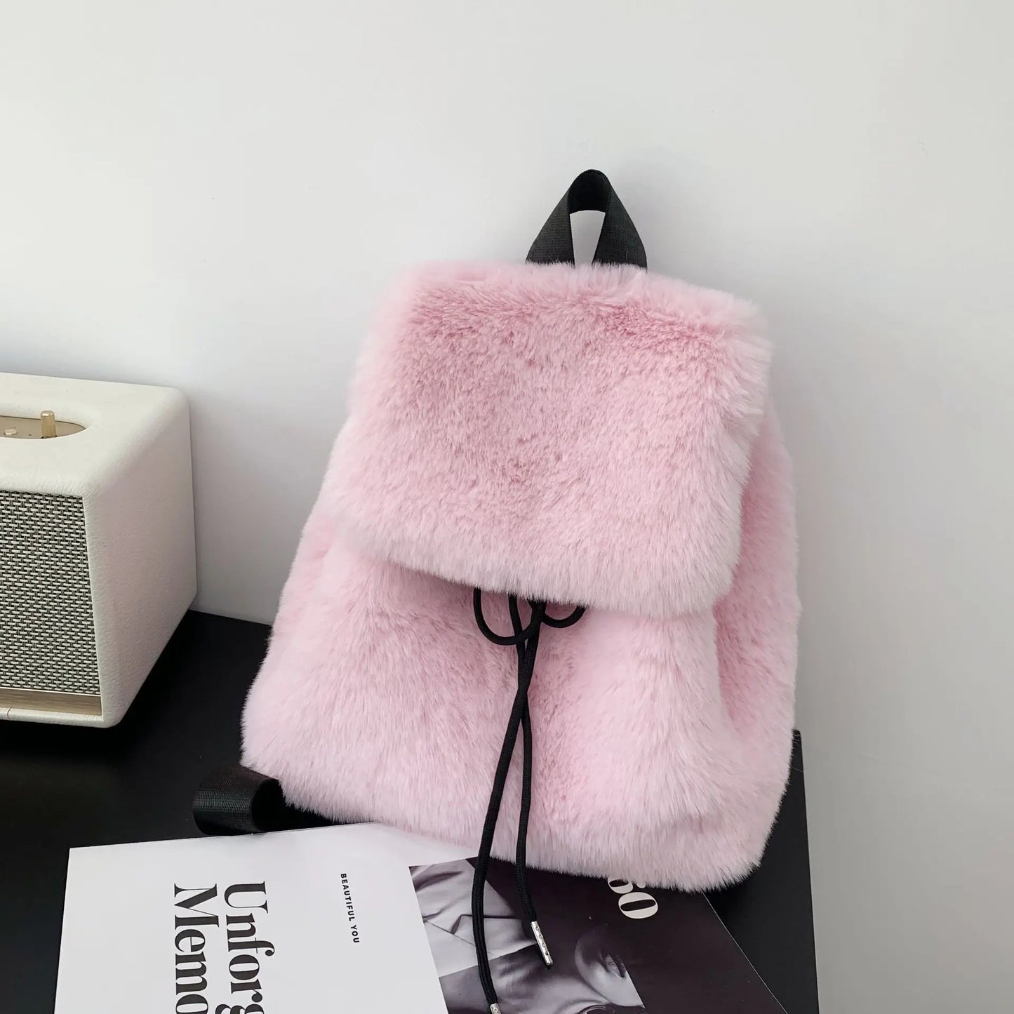 Mina Faux Fur Mini Backpacks